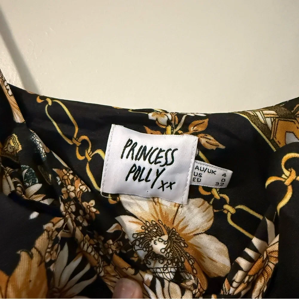 Princess Polly Black and Gold Sundress - Picture 3 of 3